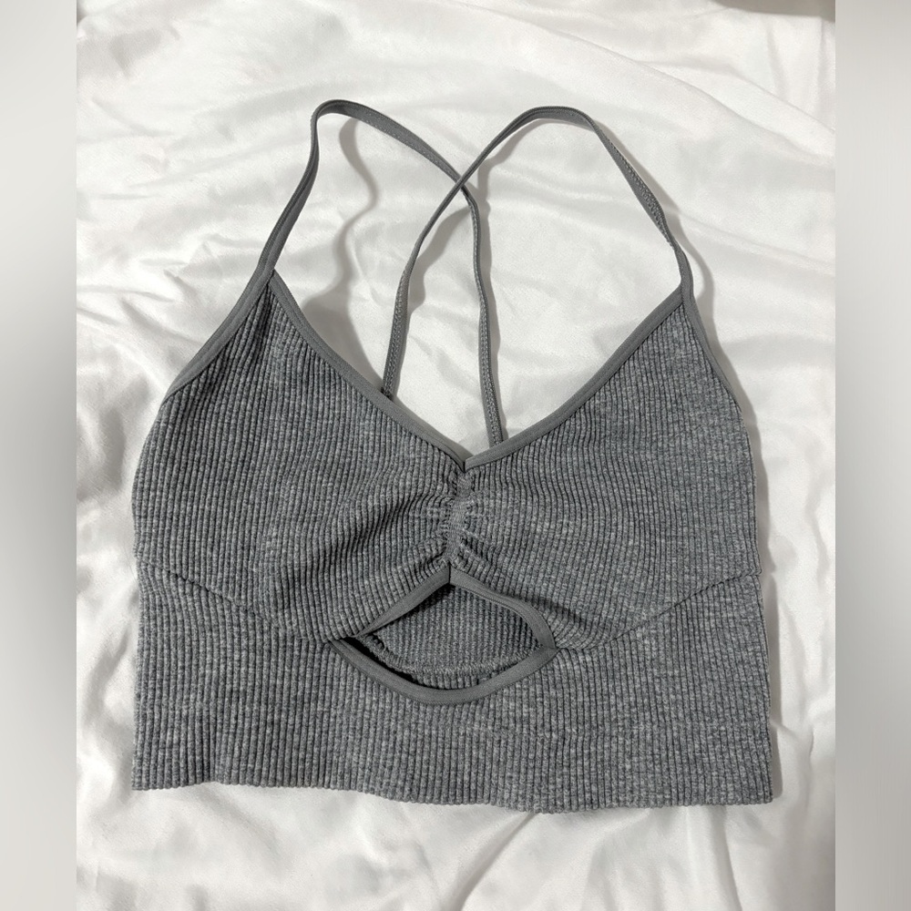 FREE PEOPLE MOVEMENT FREE THROW STAPPY BACK CUTOUT CROP TANK